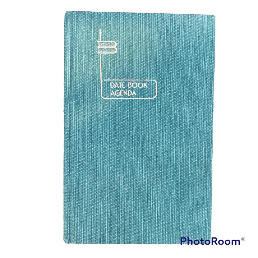 Vintage Brownline  date book agenda perpetual calendar. Hardcover. Lined pages